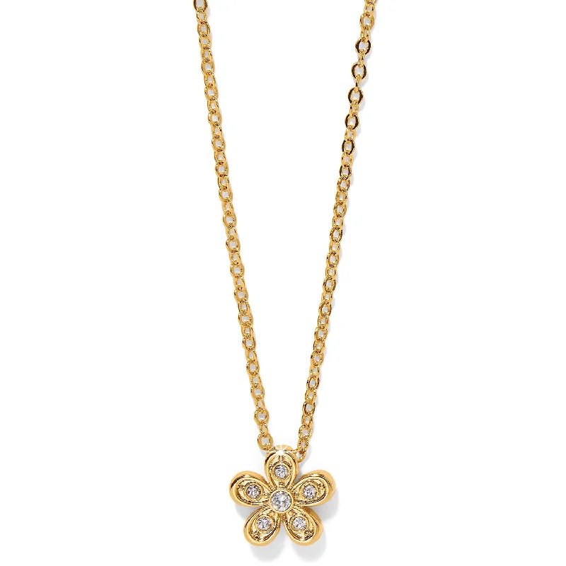 Minimalist gold necklaces and pendants for women who prefer simple styles -Enchanting Flower Necklace