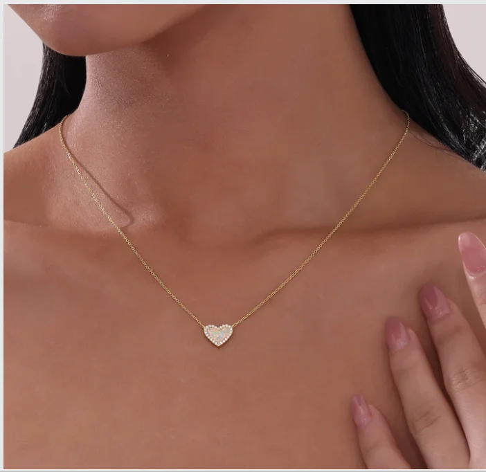 Adjustable necklaces with pendants for customizable length and style options -Halo Heart Necklace