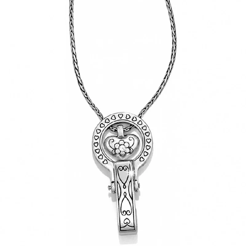 Unique pendant necklaces with personalized initials for customized, meaningful fashion -Brighton Badge Clip Necklace