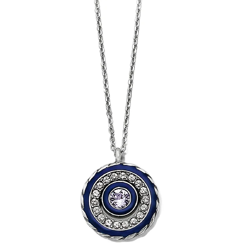 Colorful gemstone pendants on necklaces to add a burst of brightness and color -Halo Eclipse Petite Necklace