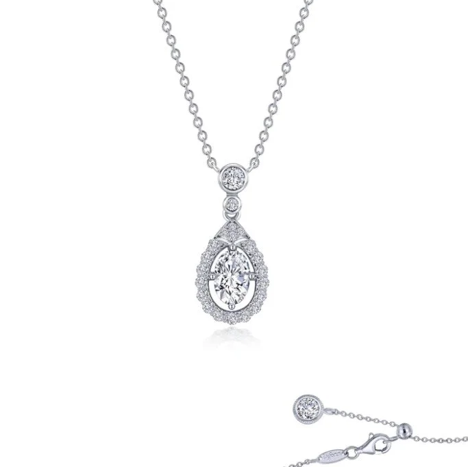 Layered necklaces and pendants for a trendy and fashionable statement style -Oval Halo Necklace