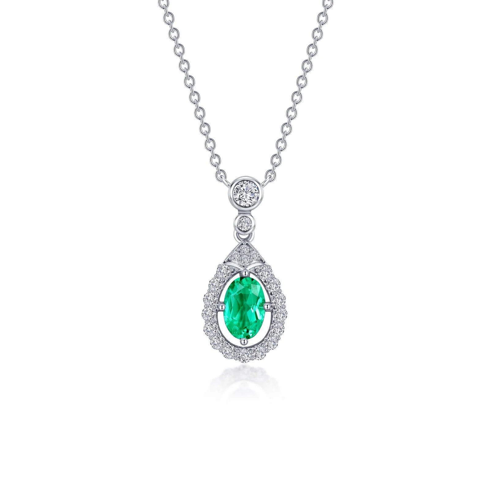 Heart-shaped crystal pendants on necklaces for a romantic and sentimental gift option -Oval Halo Necklace