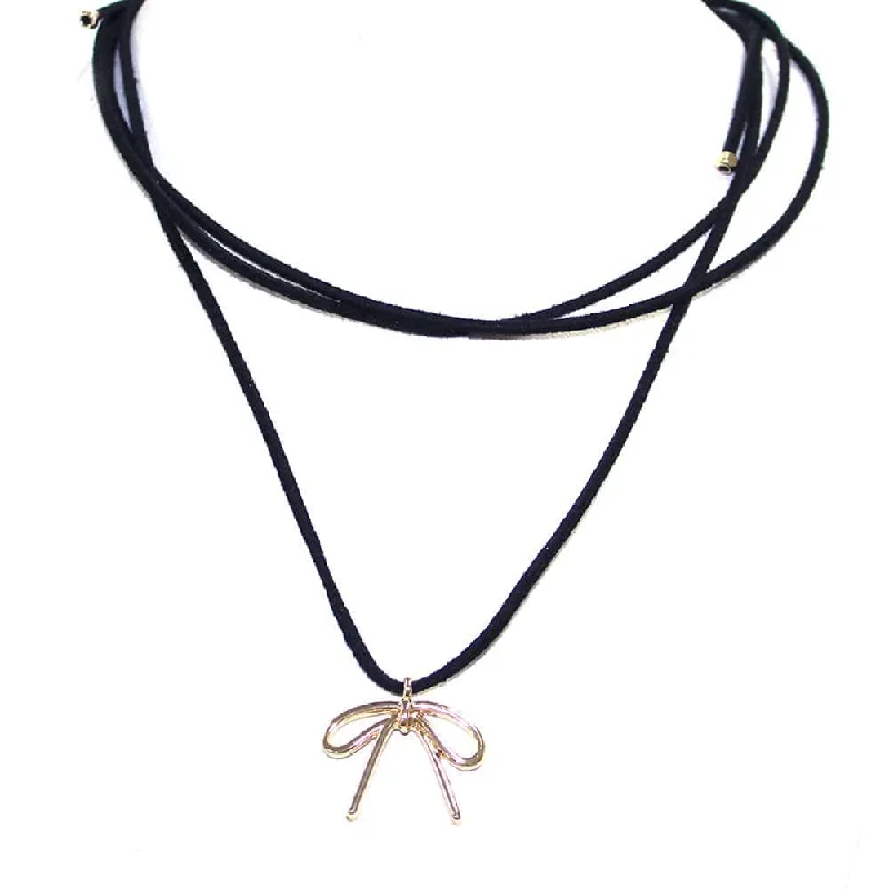 Long pendant necklaces for a stylish accessory with a dramatic flair -TN9239 Billie Wrap Cord Necklace