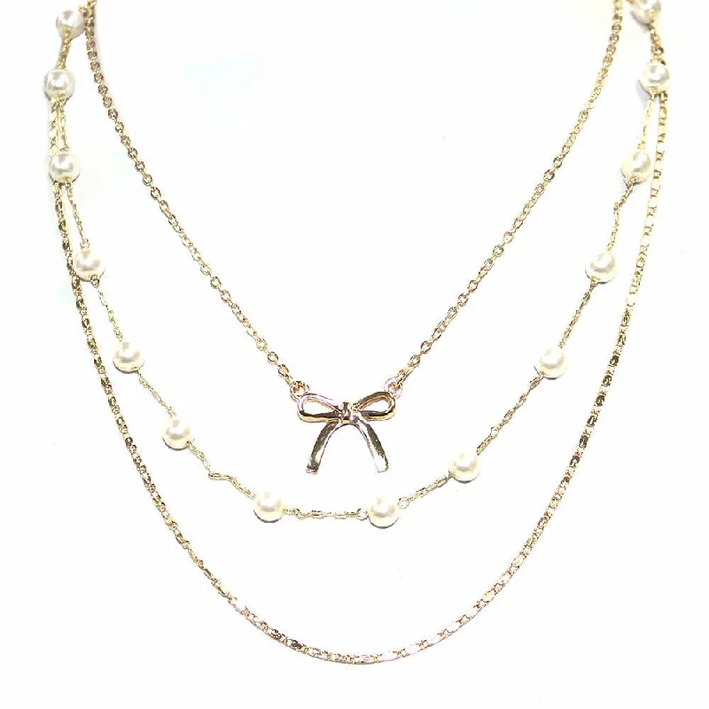 Vintage charm necklaces with various pendant designs for a nostalgic fashion statement -VNE1372 Barbara Layered Necklace