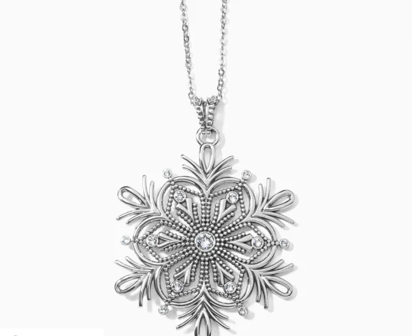 Unique vintage-inspired pendants on necklaces for women who love antique-style jewelry -Winter Bliss Snowflake Convertible Necklace