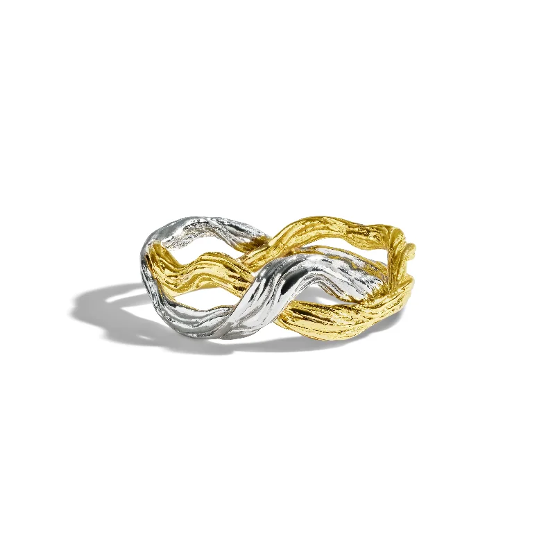 Gemstone rings perfect for gifting with stone shine -Wisteria Ring in Sterling Silver & 18K